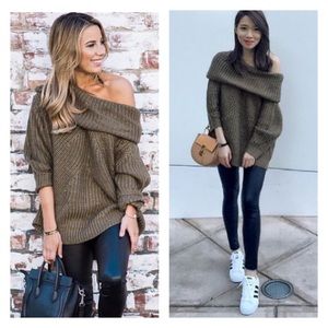 Someday lovin oversized off shoulder sweater